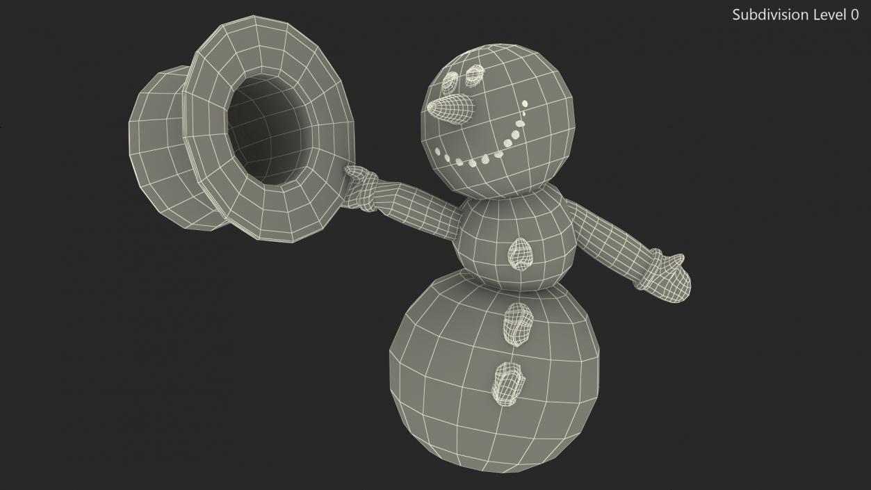 Cartoon Snowman Rigged 3D