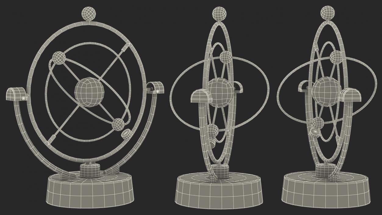 3D Orbital Newton Pendulum model