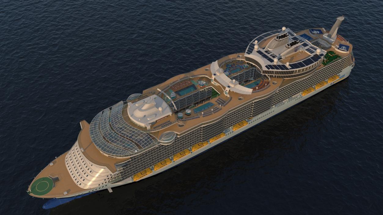 Oasis Class Cruise Ship Allure of The Seas 3D