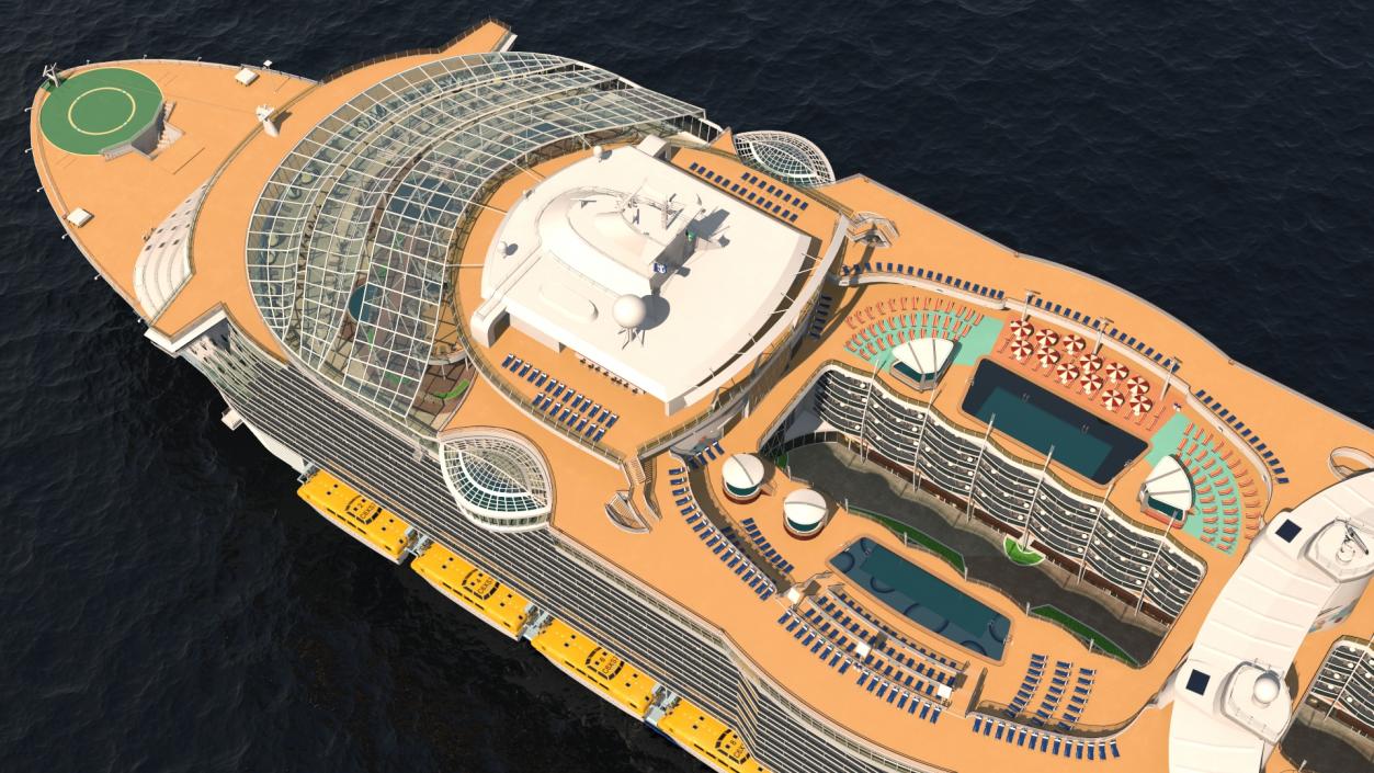 Oasis Class Cruise Ship Allure of The Seas 3D