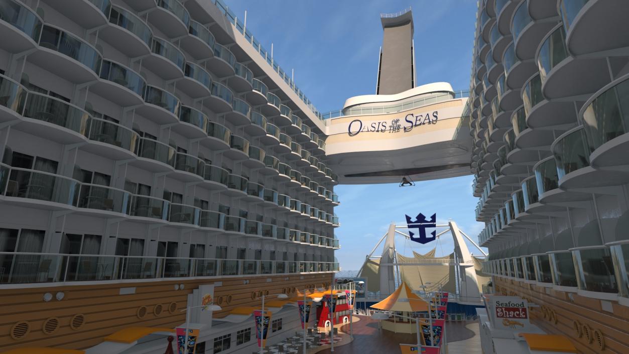 Oasis Class Cruise Ship Allure of The Seas 3D