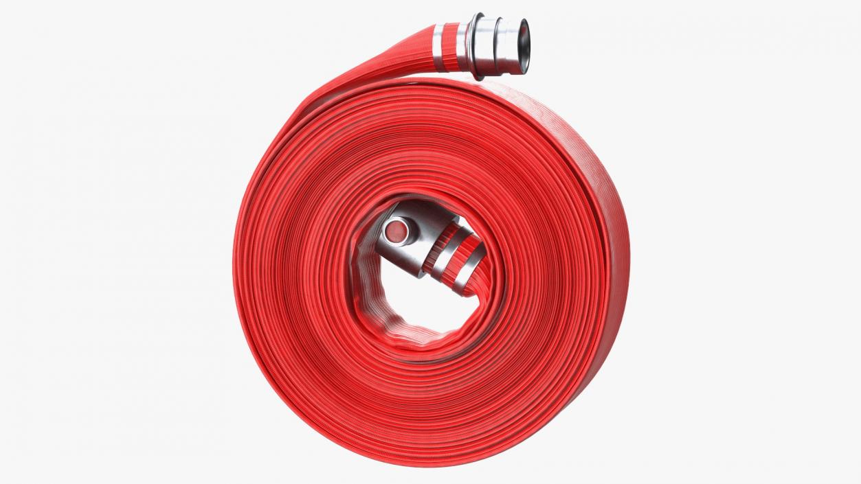 3D Fire Hose Synthetic Red model