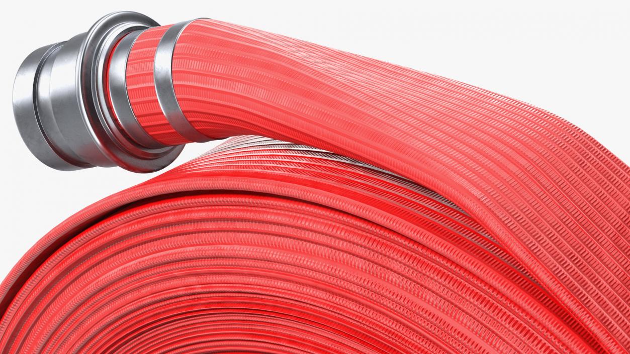 3D Fire Hose Synthetic Red model