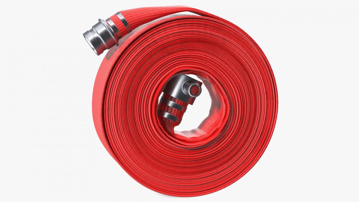 3D Fire Hose Synthetic Red model