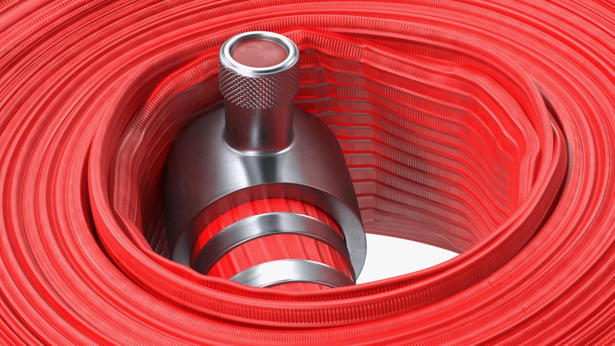 3D Fire Hose Synthetic Red model