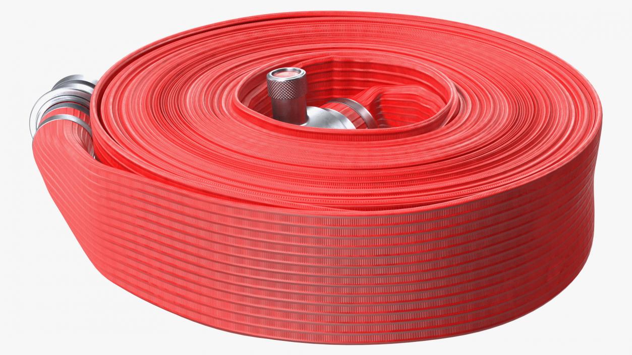 3D Fire Hose Synthetic Red model