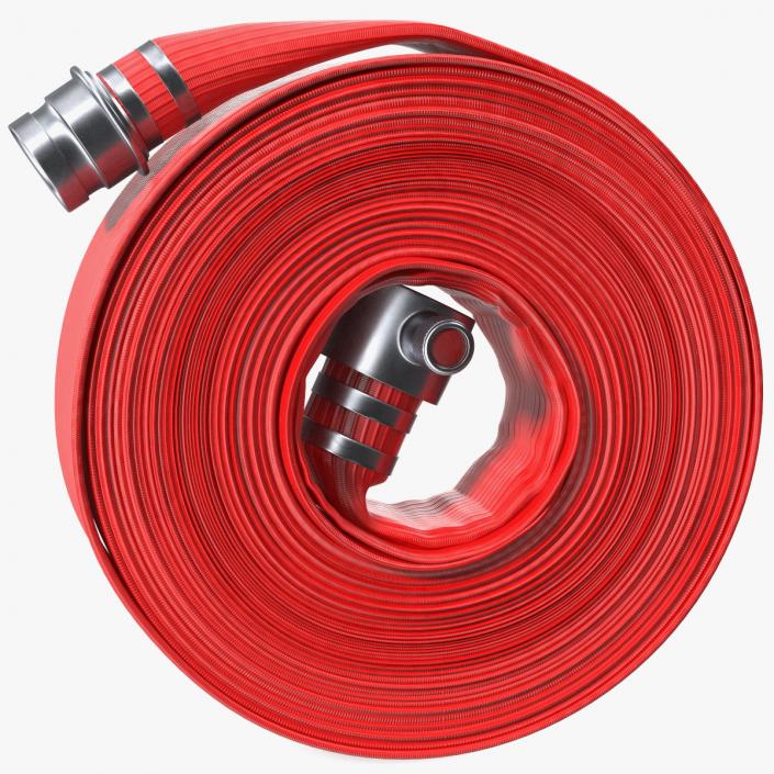 3D Fire Hose Synthetic Red model