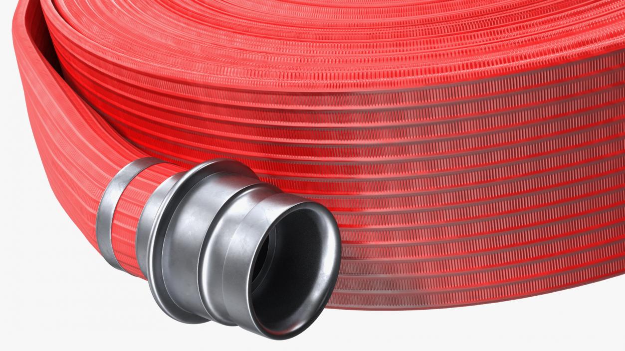 3D Fire Hose Synthetic Red model