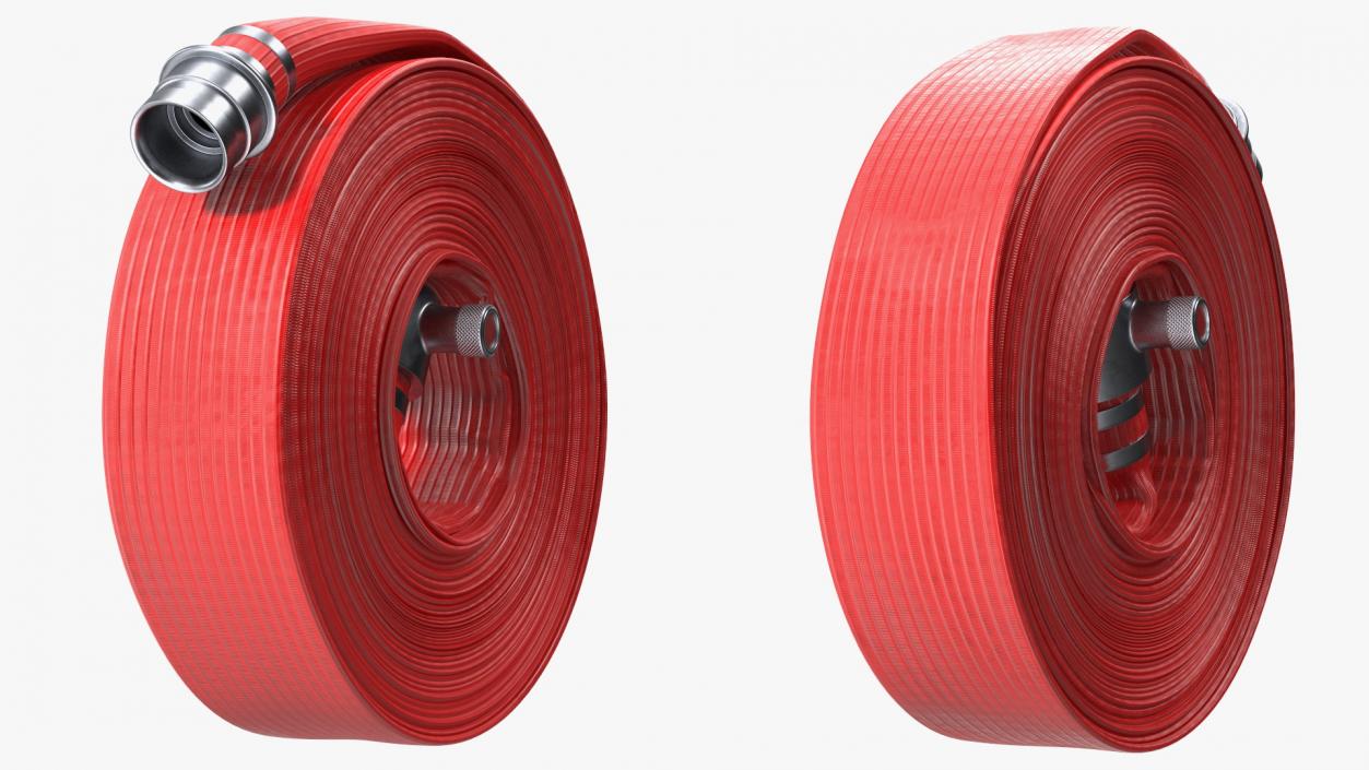 3D Fire Hose Synthetic Red model