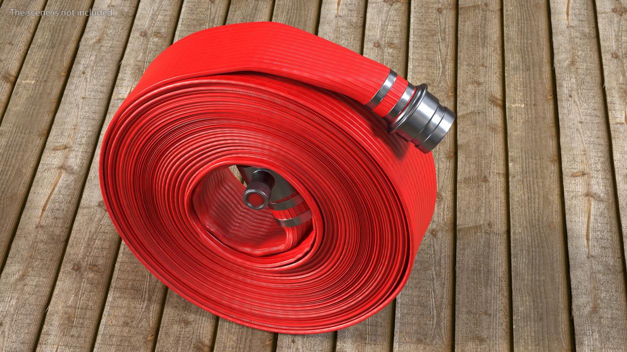 3D Fire Hose Synthetic Red model