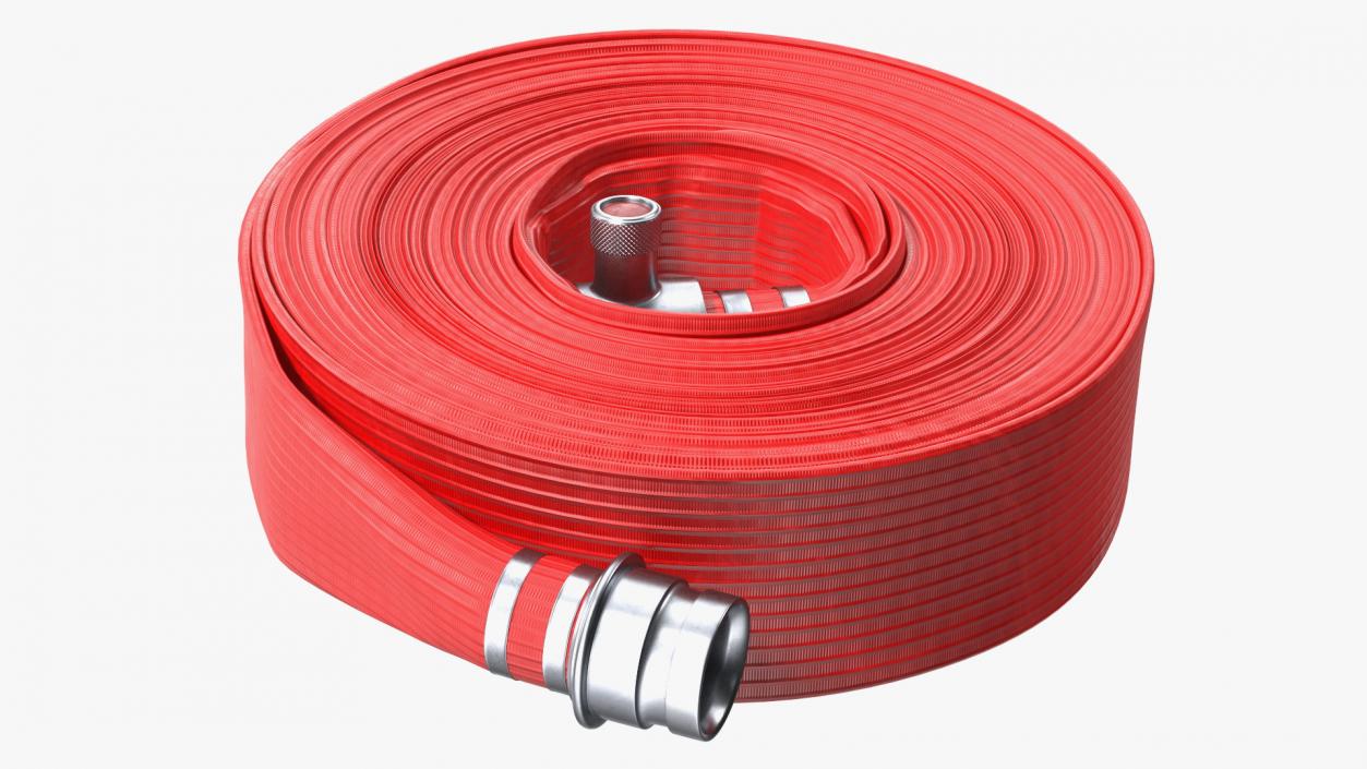 3D Fire Hose Synthetic Red model