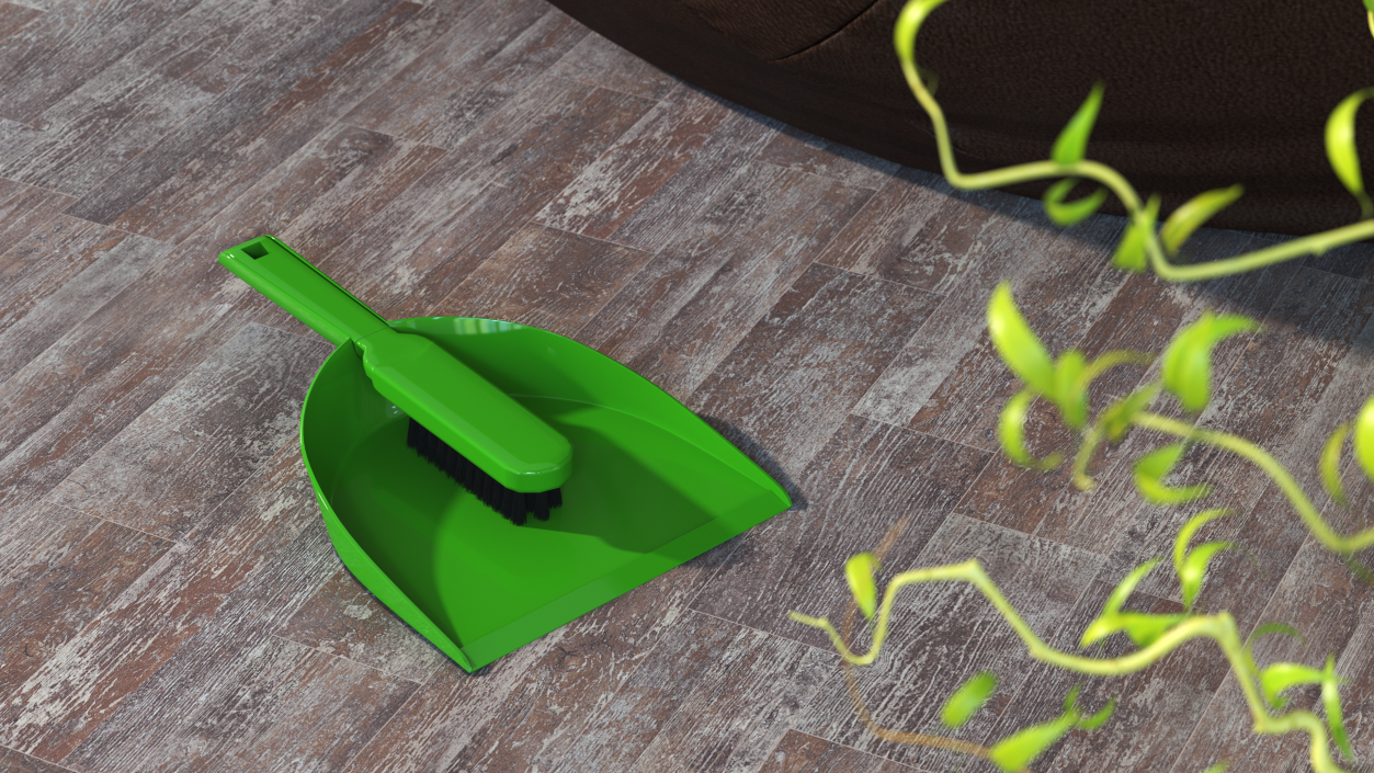 3D model Dustpan and Brush Set Fur