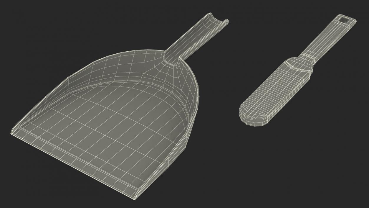 3D model Dustpan and Brush Set Fur