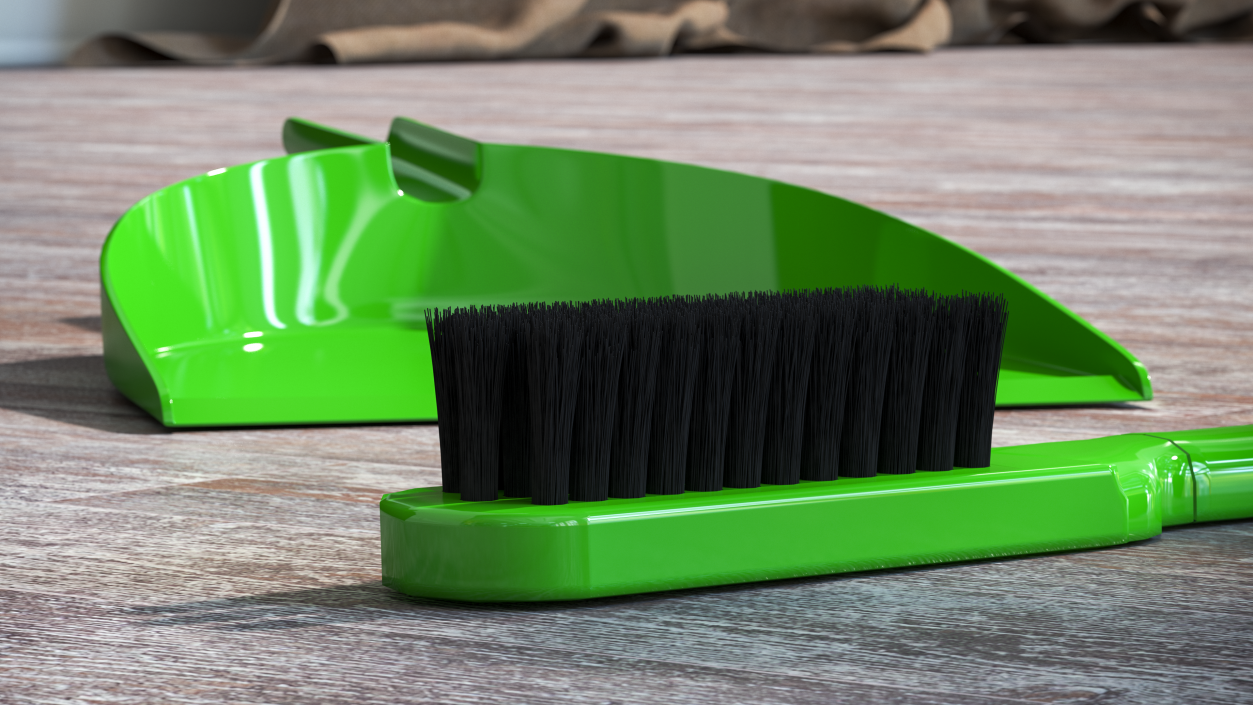 3D model Dustpan and Brush Set Fur