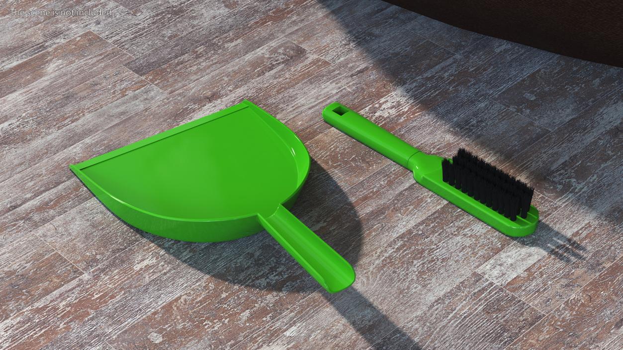 3D model Dustpan and Brush Set Fur