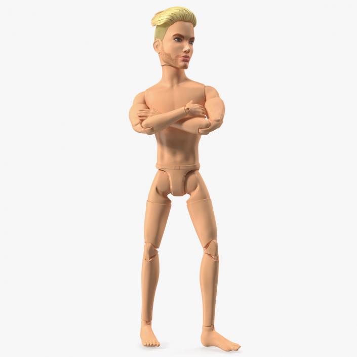 3D model Barbie Ken GTD90 Pose Fur