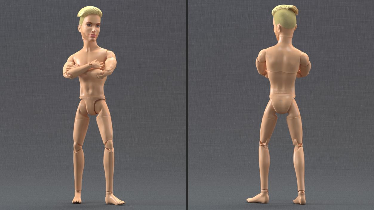 3D model Barbie Ken GTD90 Pose Fur