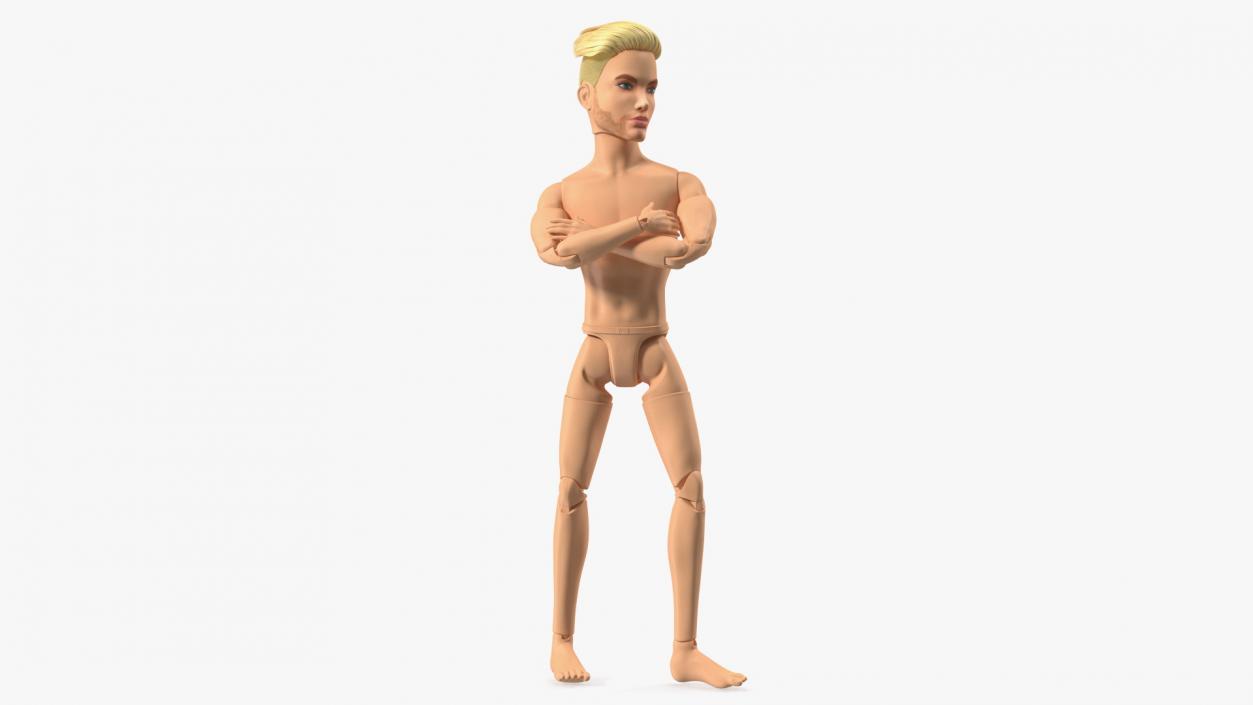 3D model Barbie Ken GTD90 Pose Fur