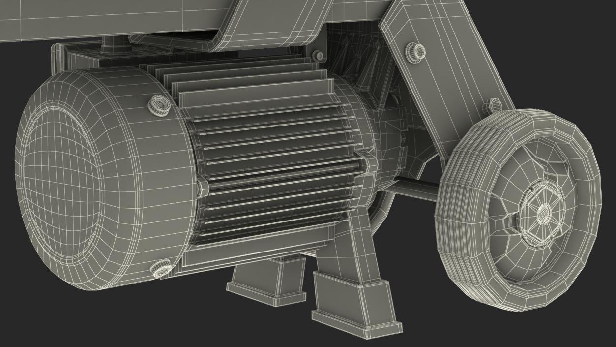 3D Log Splitter Electric Rigged model