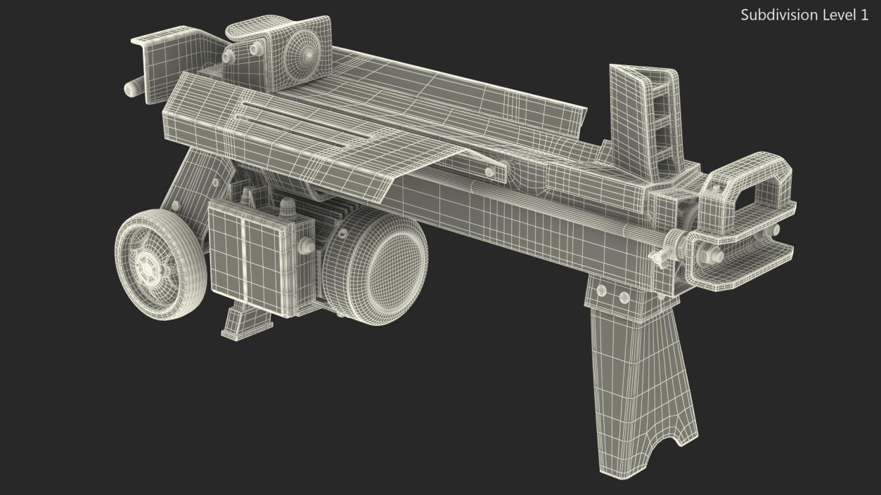 3D Log Splitter Electric Rigged model