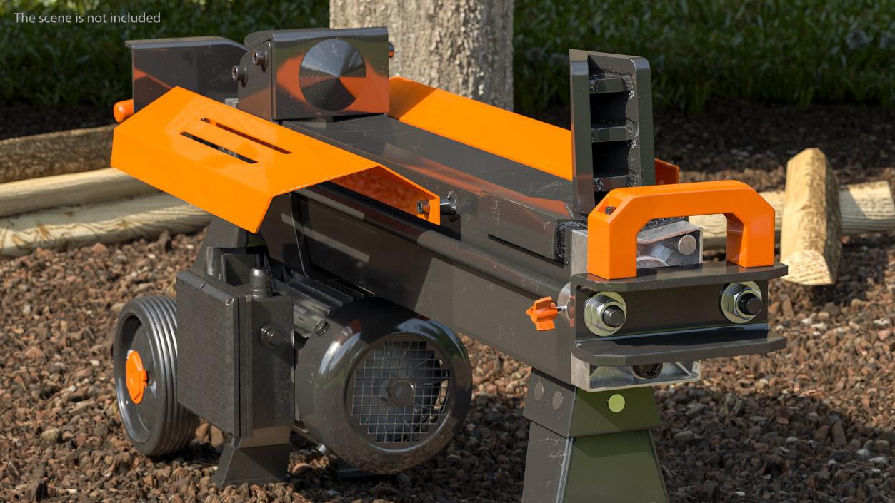 3D Log Splitter Electric Rigged model