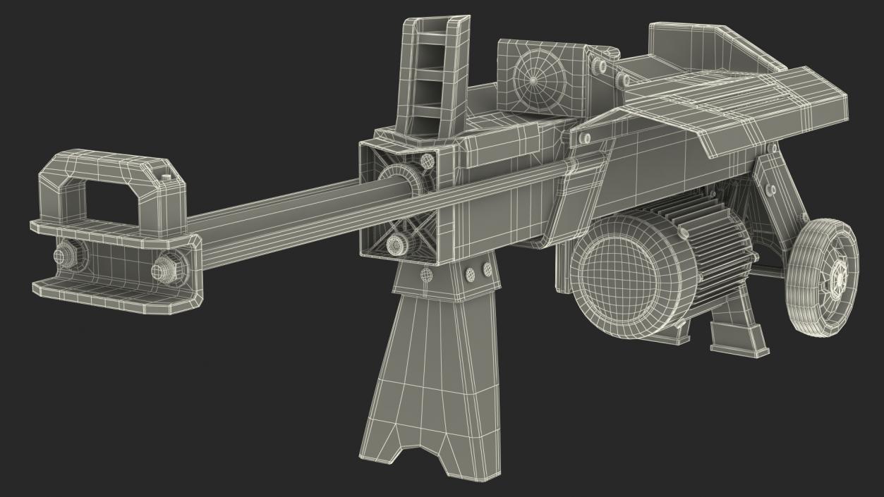 3D Log Splitter Electric Rigged model