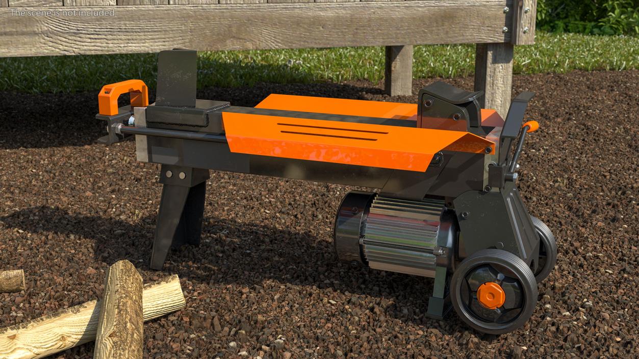 3D Log Splitter Electric Rigged model