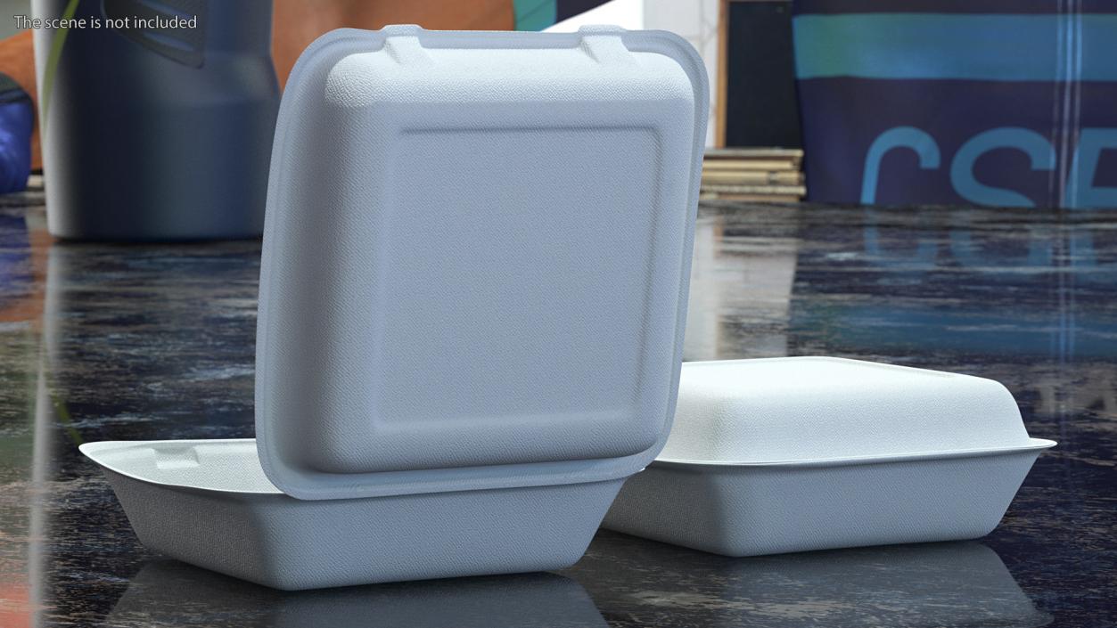 3D model Compostable Food Container Set