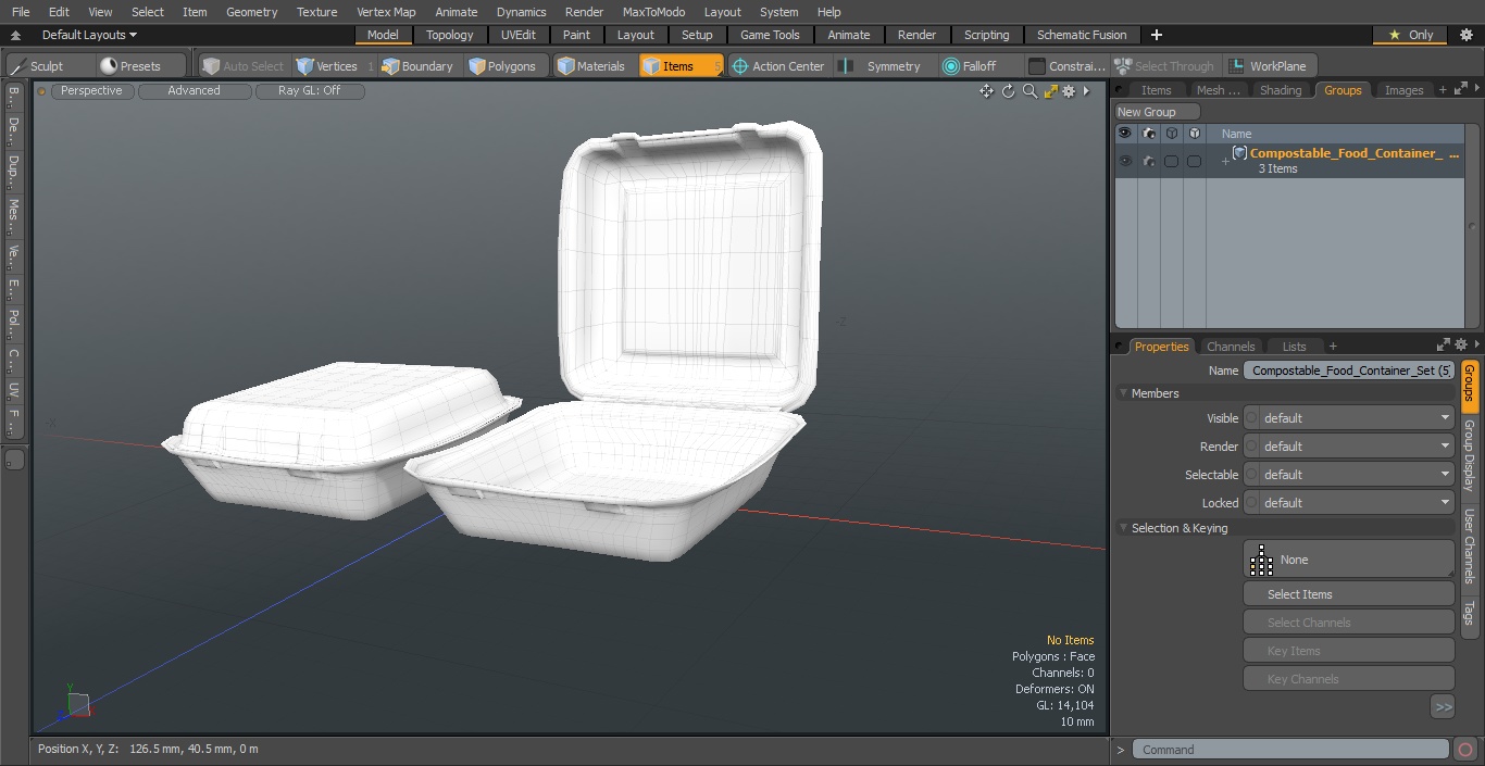 3D model Compostable Food Container Set