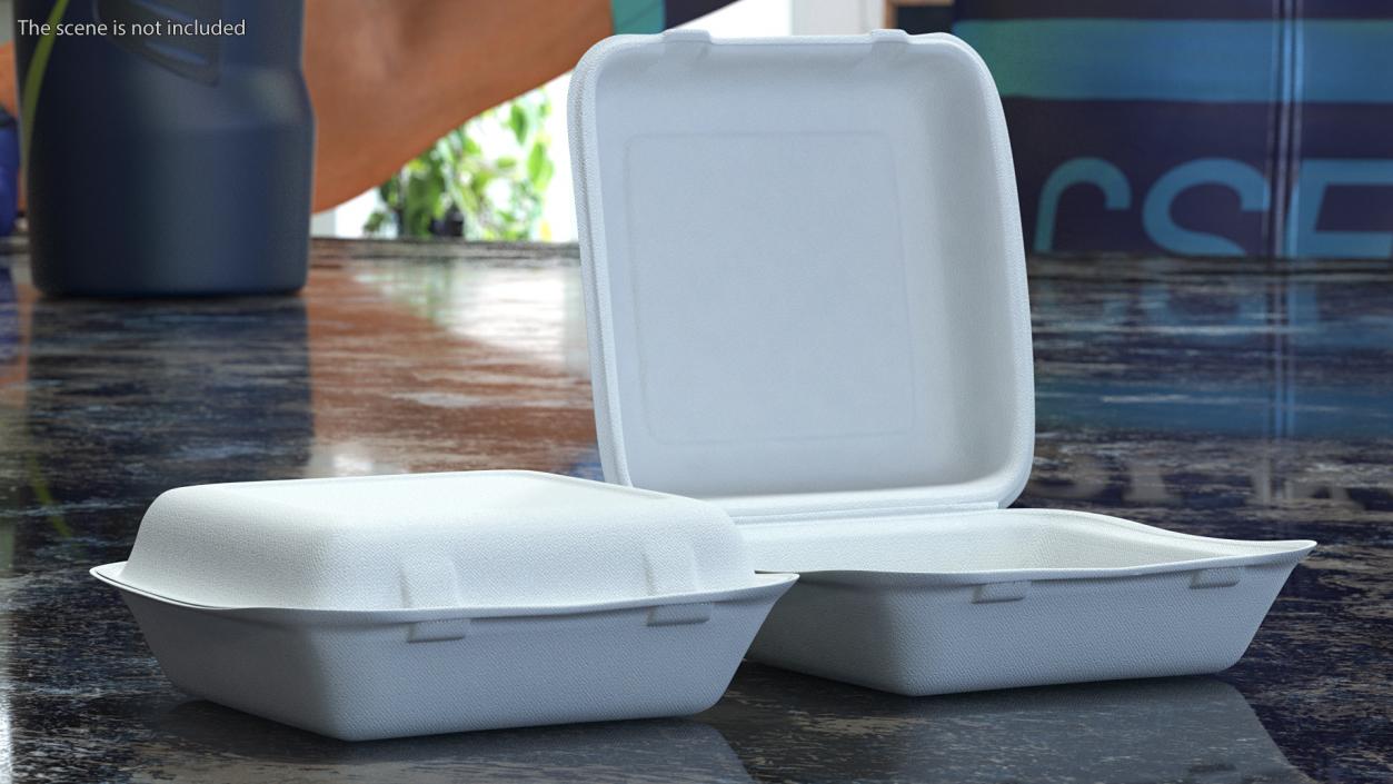 3D model Compostable Food Container Set