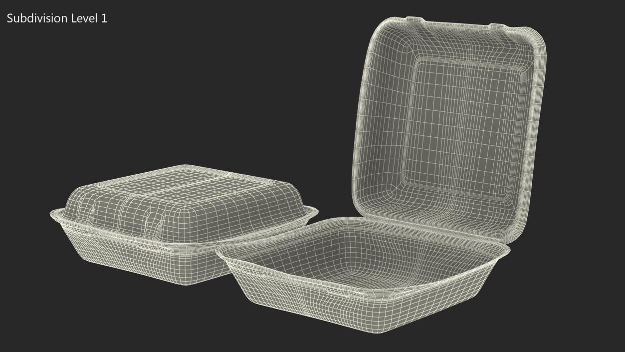 3D model Compostable Food Container Set