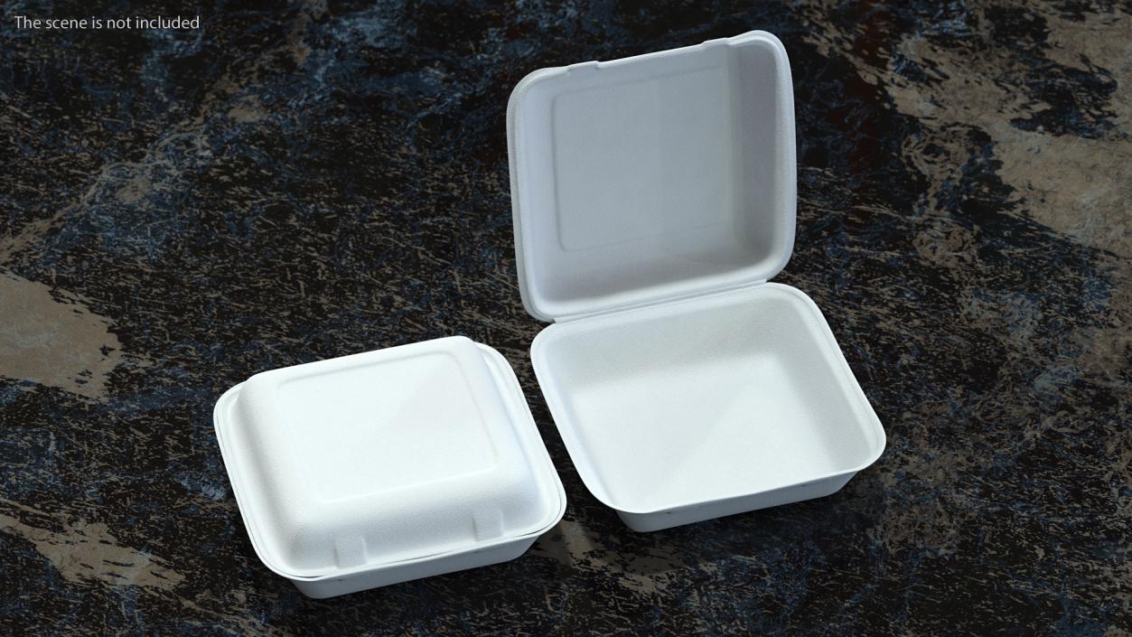 3D model Compostable Food Container Set