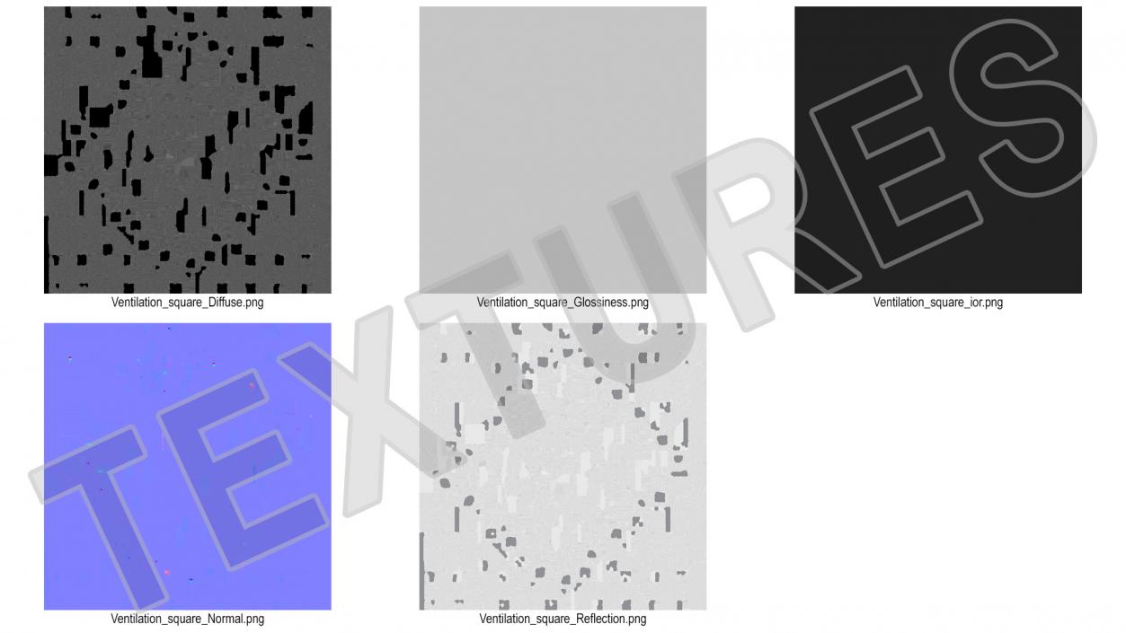 3D model Ventilation Shaft Square System Set