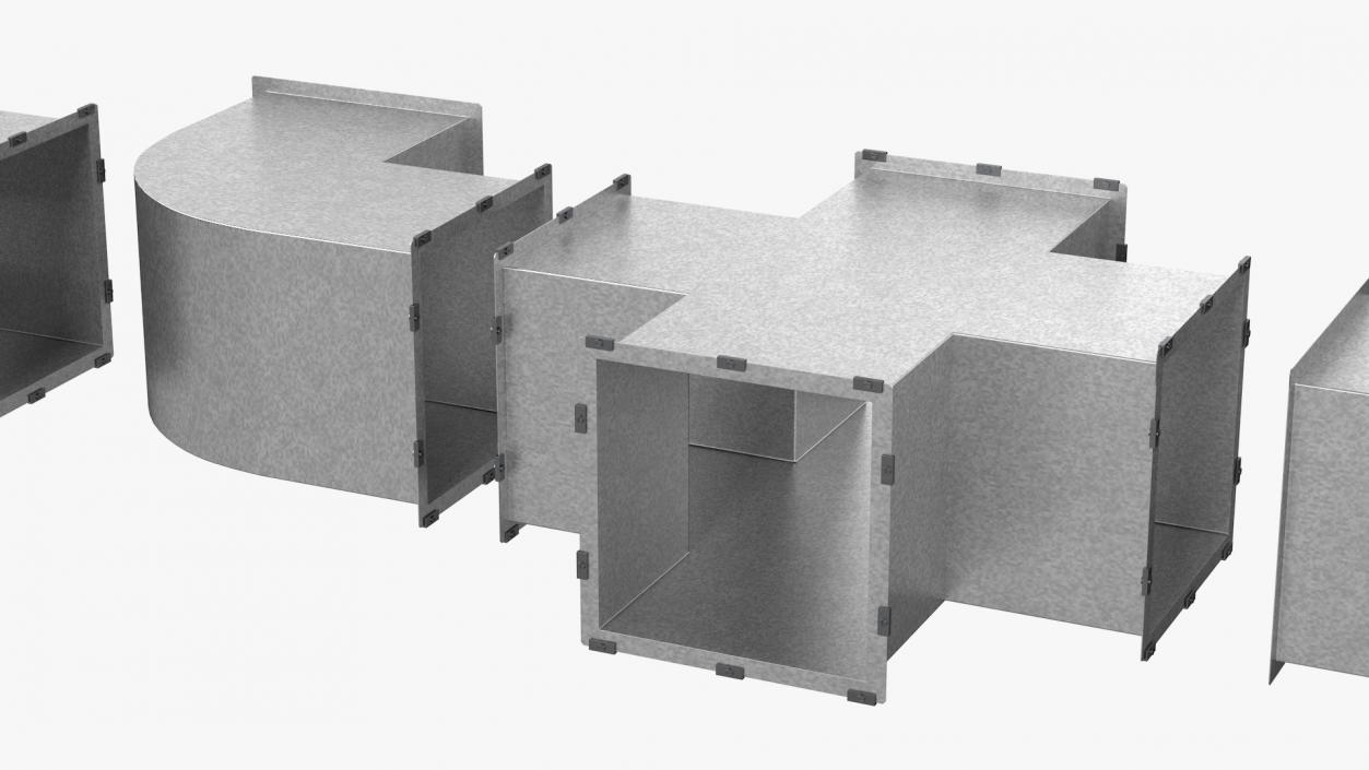 3D model Ventilation Shaft Square System Set