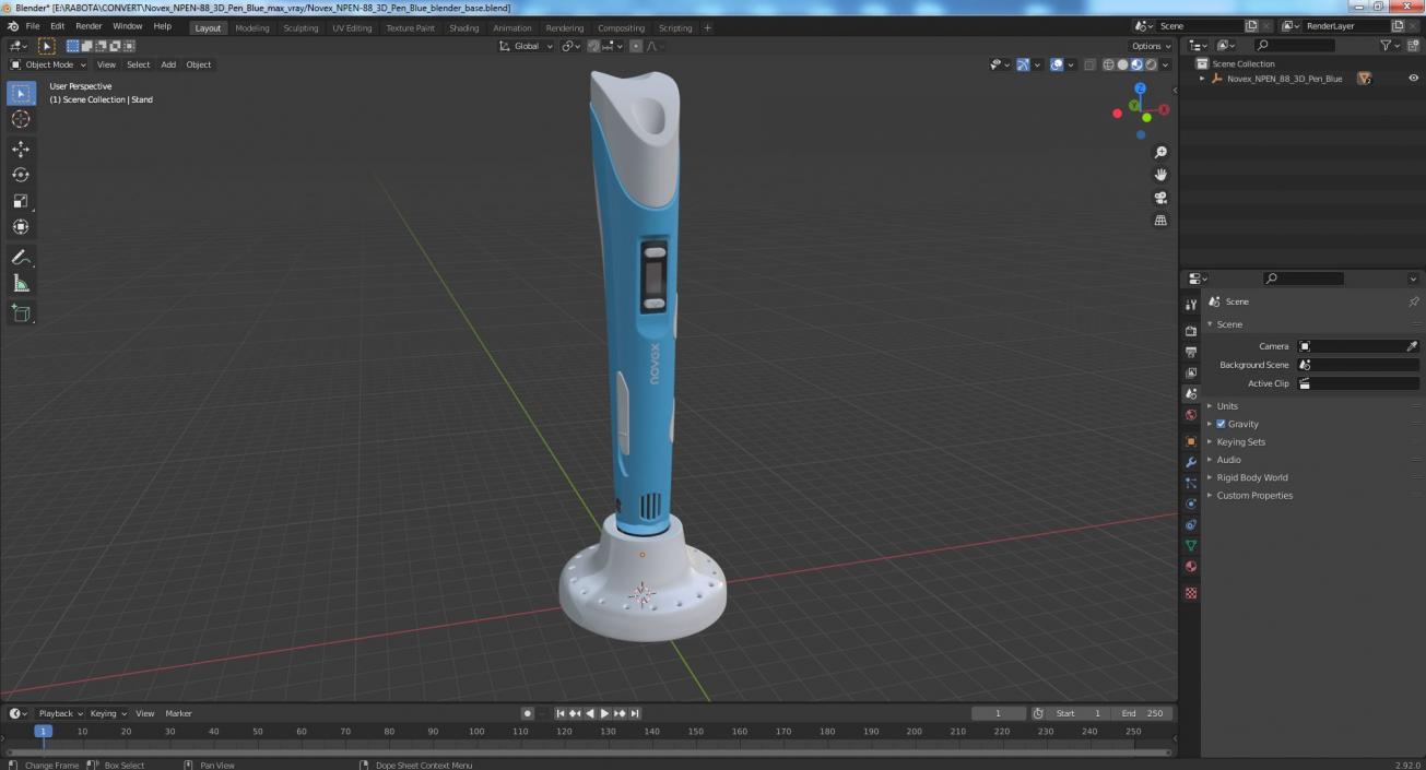 3D model Novex NPEN-88 3D Pen Blue