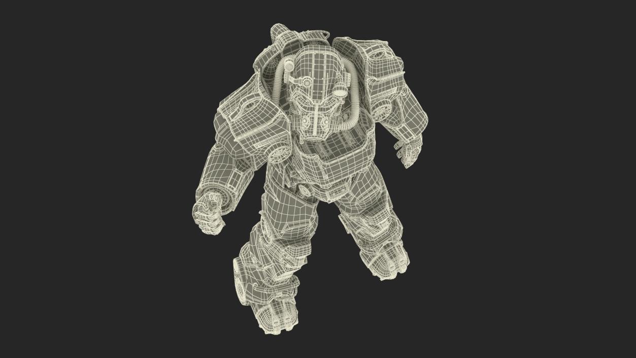 Fallout Combat Armor T 60 Thumb Up 3D model