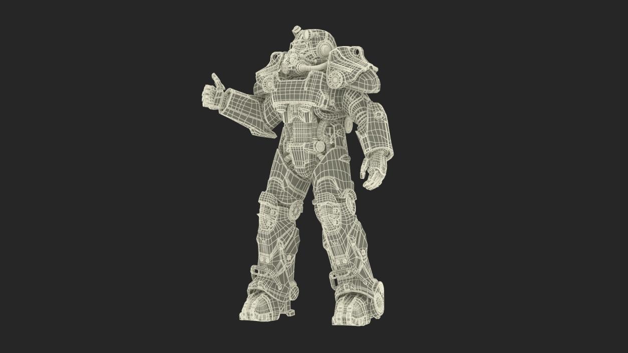 Fallout Combat Armor T 60 Thumb Up 3D model