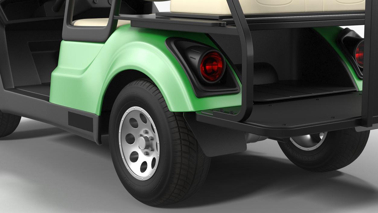 3D Golf Car with Gas Motor Generic Rigged model