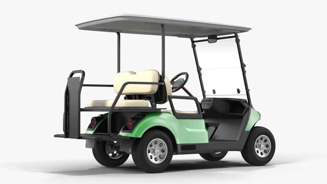 3D Golf Car with Gas Motor Generic Rigged model