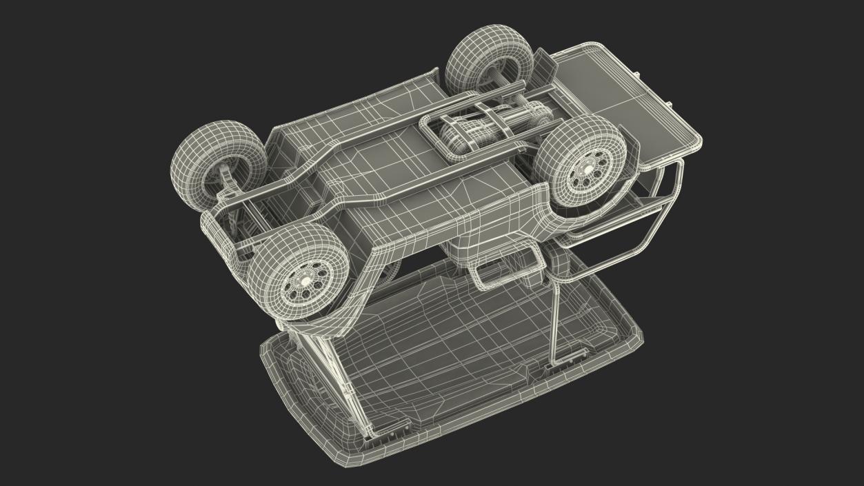 3D Golf Car with Gas Motor Generic Rigged model