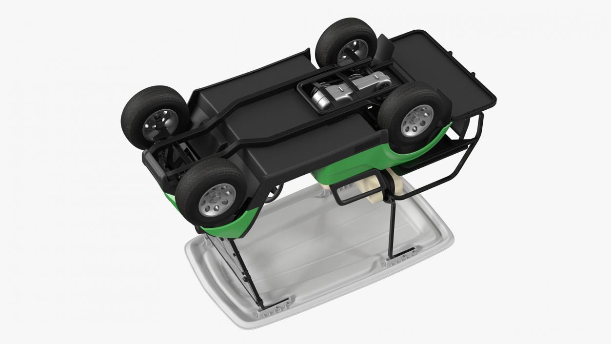 3D Golf Car with Gas Motor Generic Rigged model