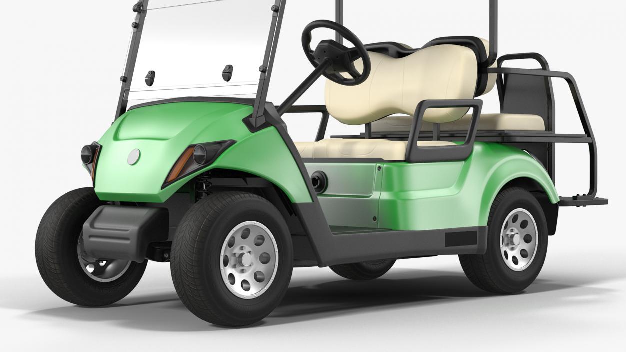 3D Golf Car with Gas Motor Generic Rigged model