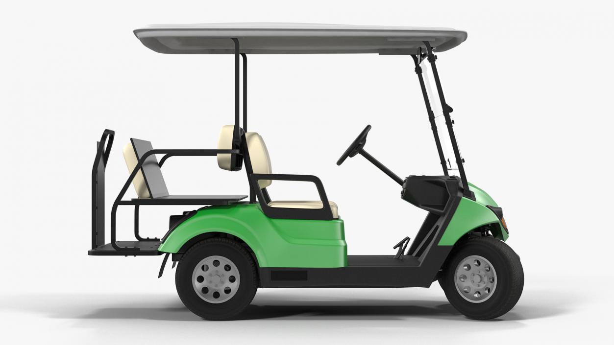 3D Golf Car with Gas Motor Generic Rigged model