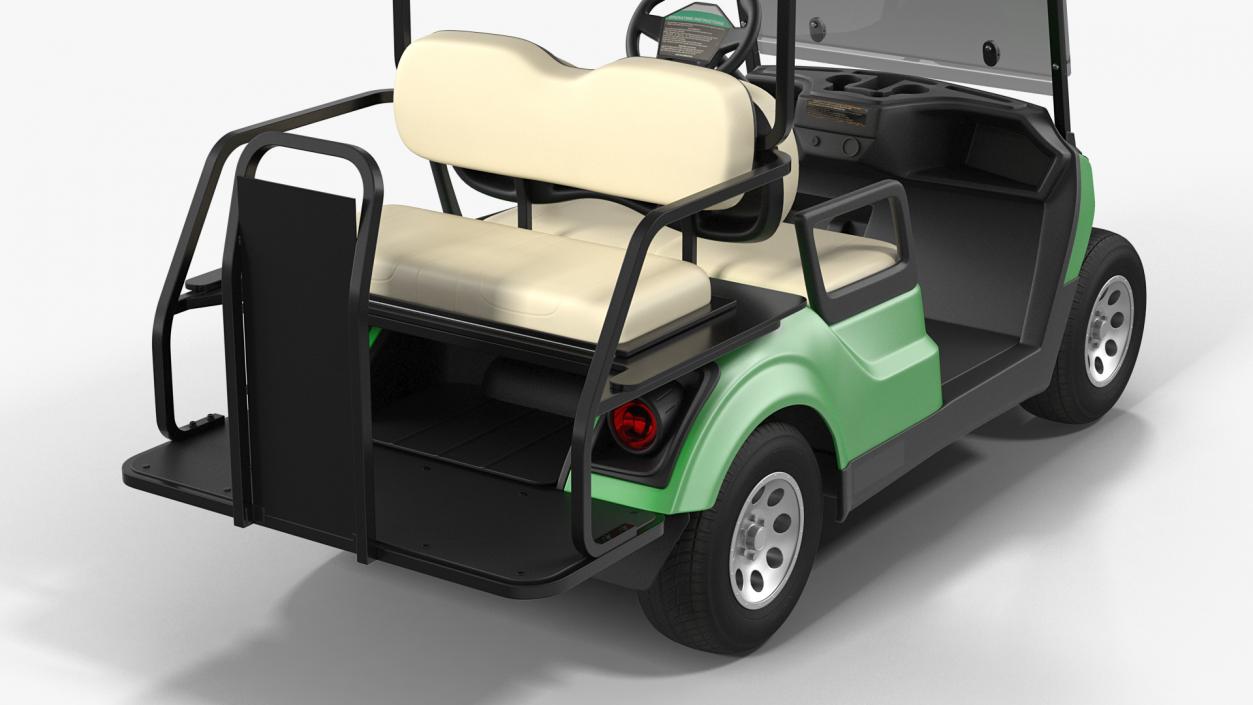 3D Golf Car with Gas Motor Generic Rigged model