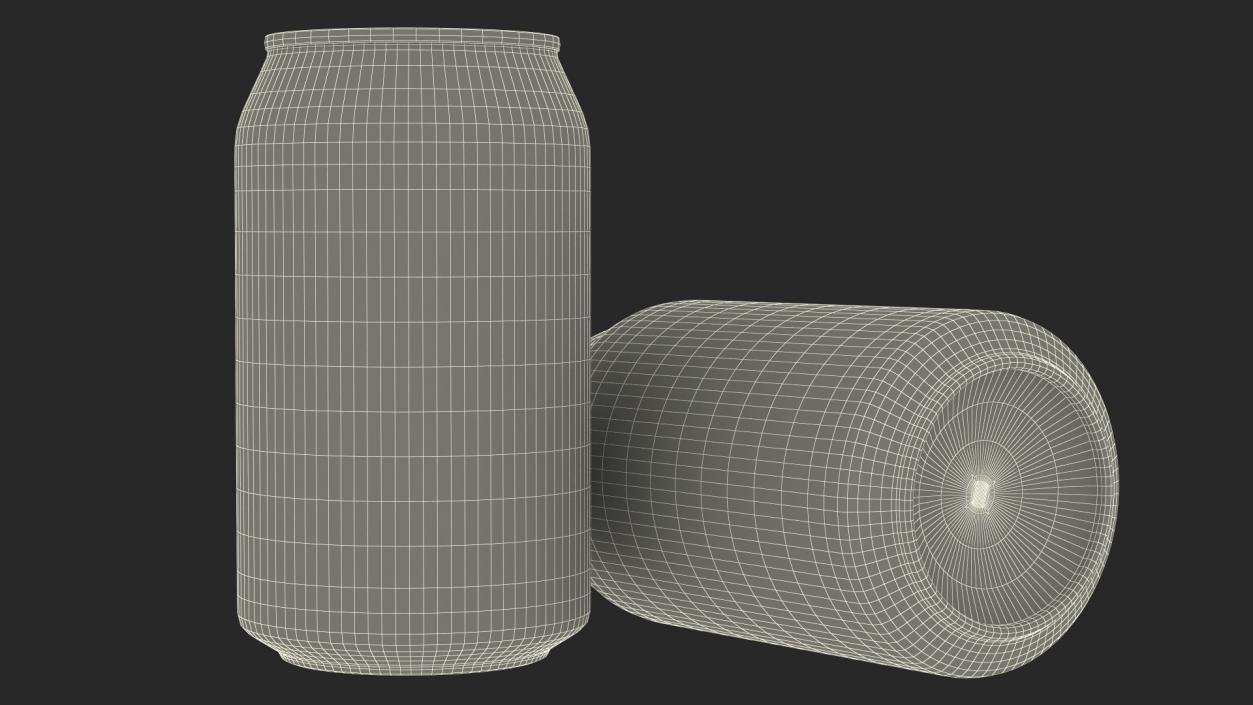 3D Opened Aluminum Beverage Can model