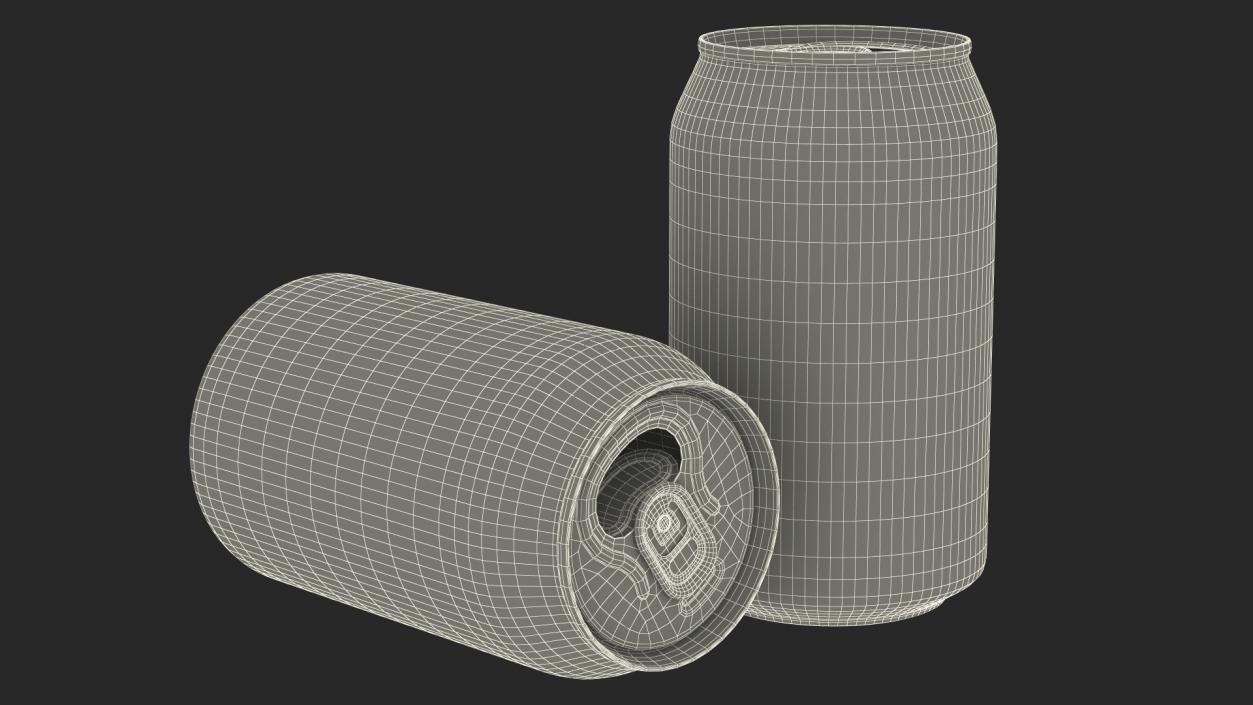 3D Opened Aluminum Beverage Can model