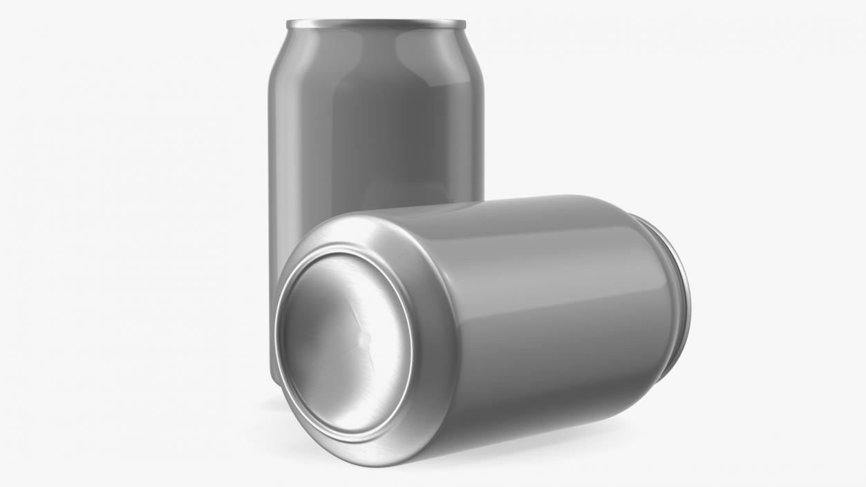 3D Opened Aluminum Beverage Can model