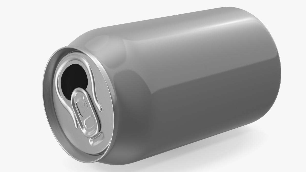 3D Opened Aluminum Beverage Can model