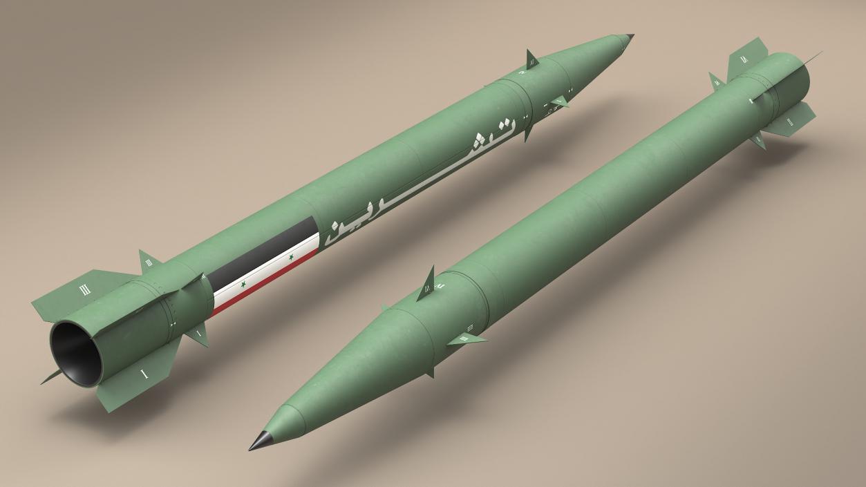 3D model Iranian Fateh-110 Missile