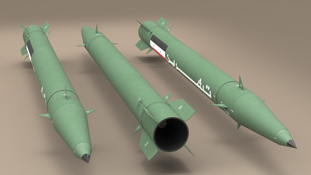 3D model Iranian Fateh-110 Missile